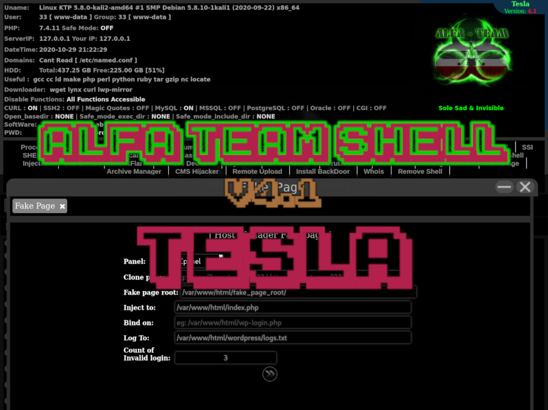 ALFA TEaM v4.1 Web Shell New Features