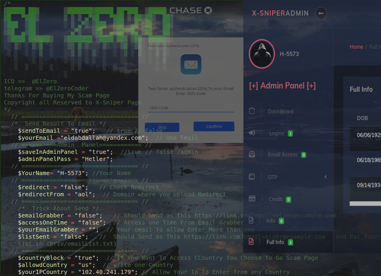 X-SniPer Chase Phishing Kit Targets Fullz for Account Takeover