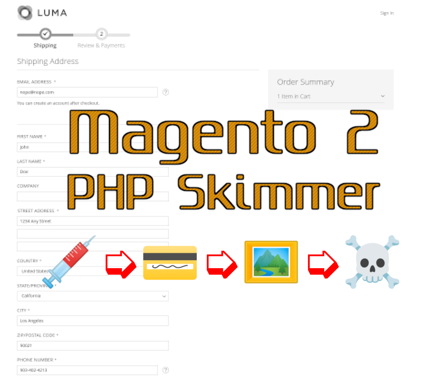 Magento 2 PHP Skimmer 0x3C Captures Customer Data To Image File