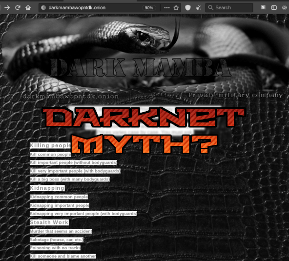 Darknet Myth? Murder-for-hire