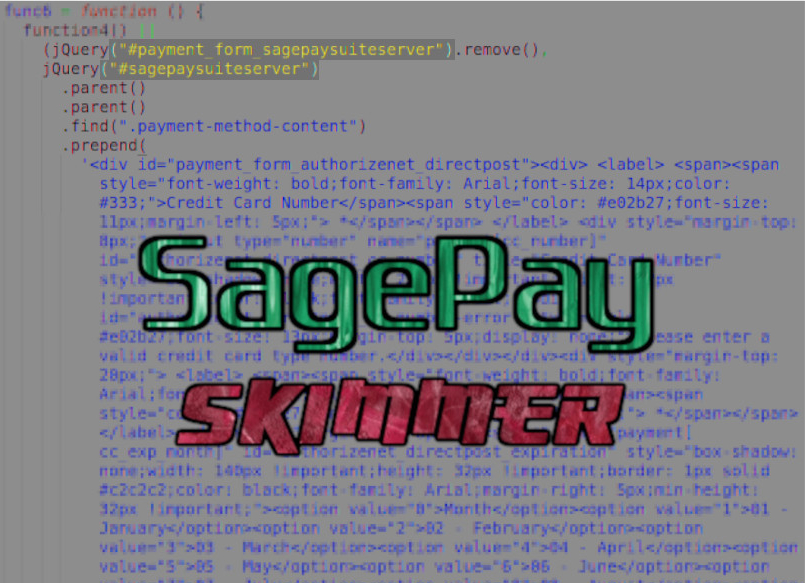 Skimmer Targets SagePay Payment Method on Magento 2 Websites