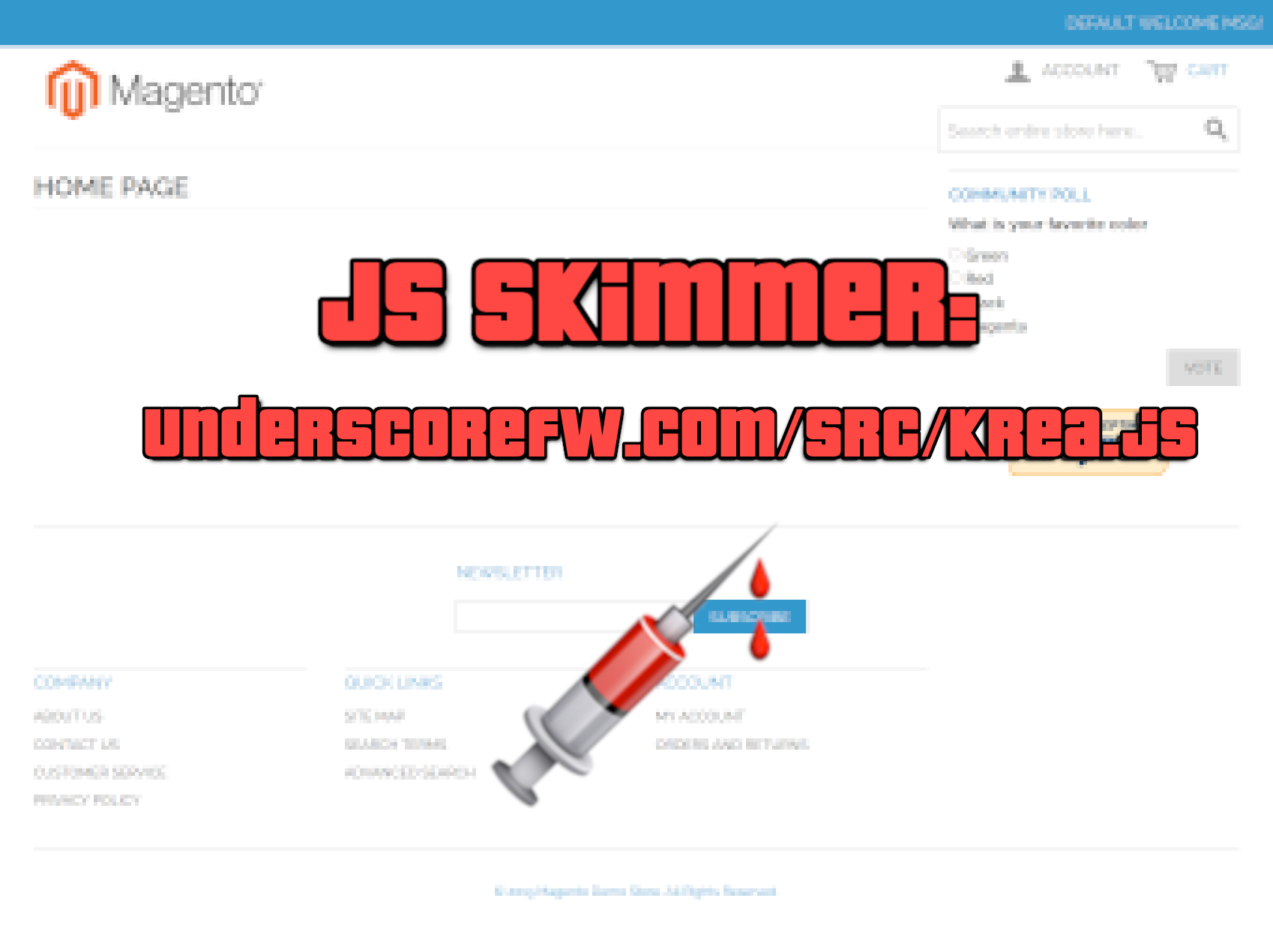 Magento PHP Injection Loads JS Skimmer