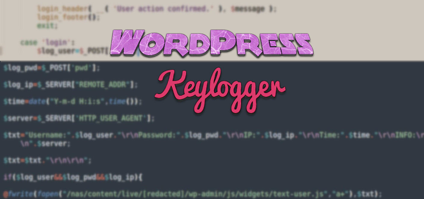 WordPress Keylogger Injection